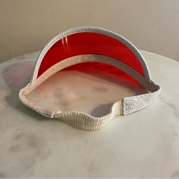 Vintage OS Paris tourist hat red white visor - Picture 3 of 4